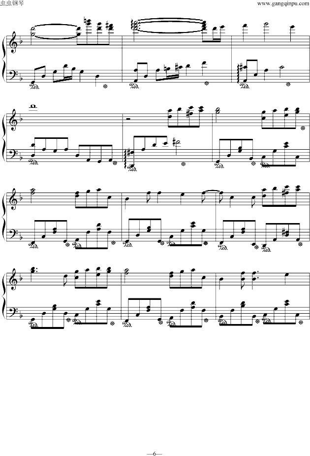 空色（《水果篮子》插曲）钢琴曲谱（图6）