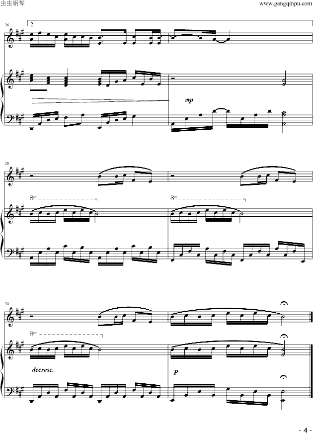 《青花瓷》古筝＋钢琴版钢琴曲谱（图4）