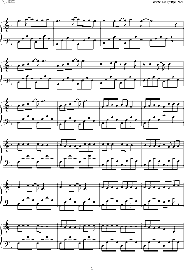 阳光宅男钢琴曲谱（图3）