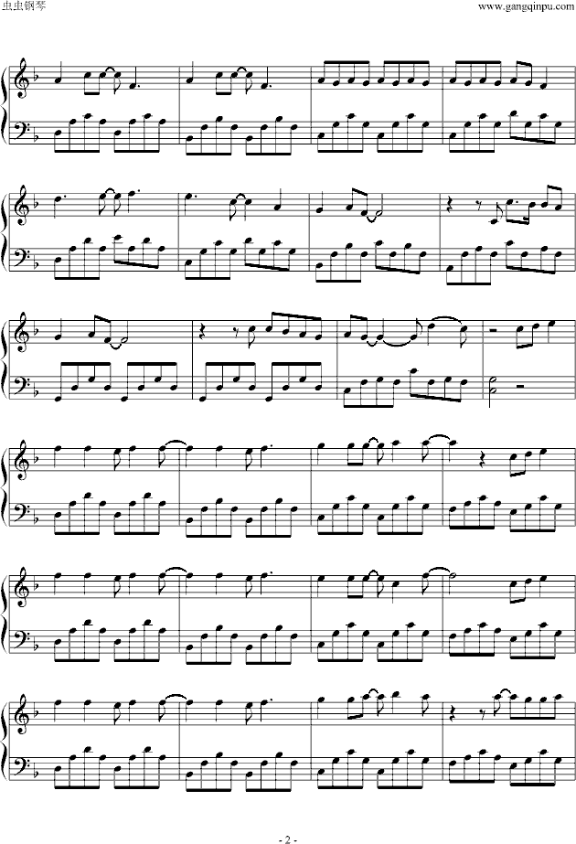 阳光宅男钢琴曲谱（图2）
