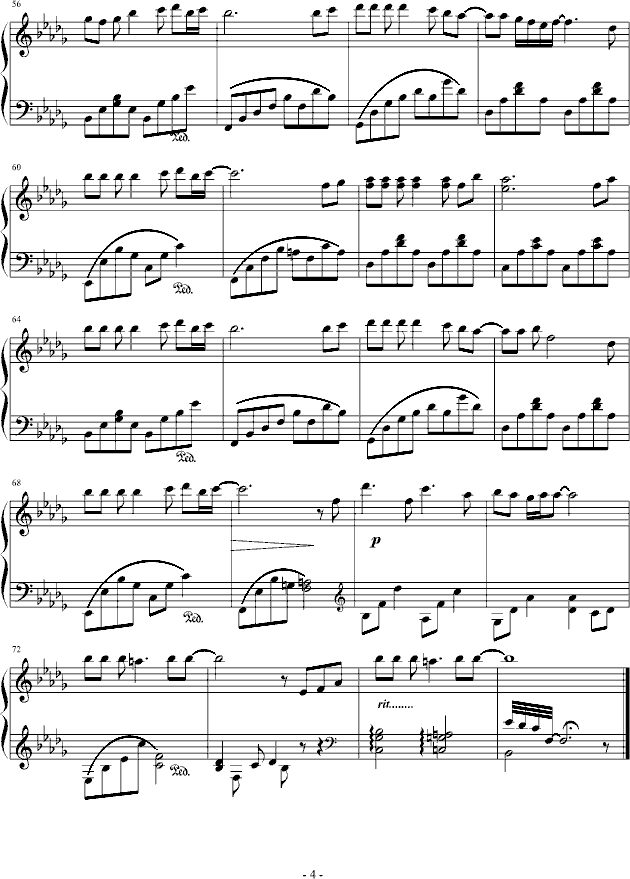 《想爱》钢琴演奏版钢琴曲谱（图4）