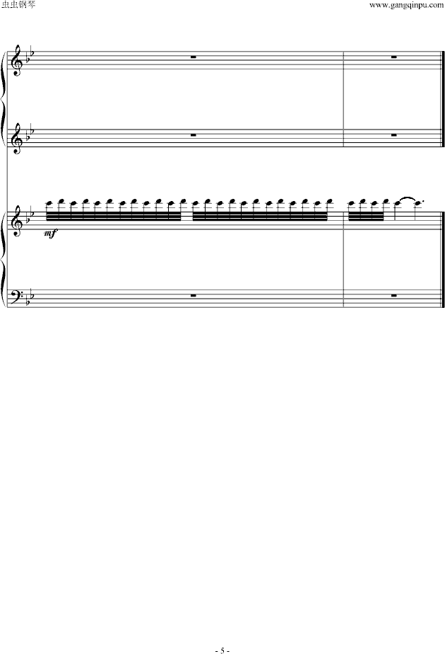 《僵尸新娘》中的四手联弹钢琴曲谱（图5）