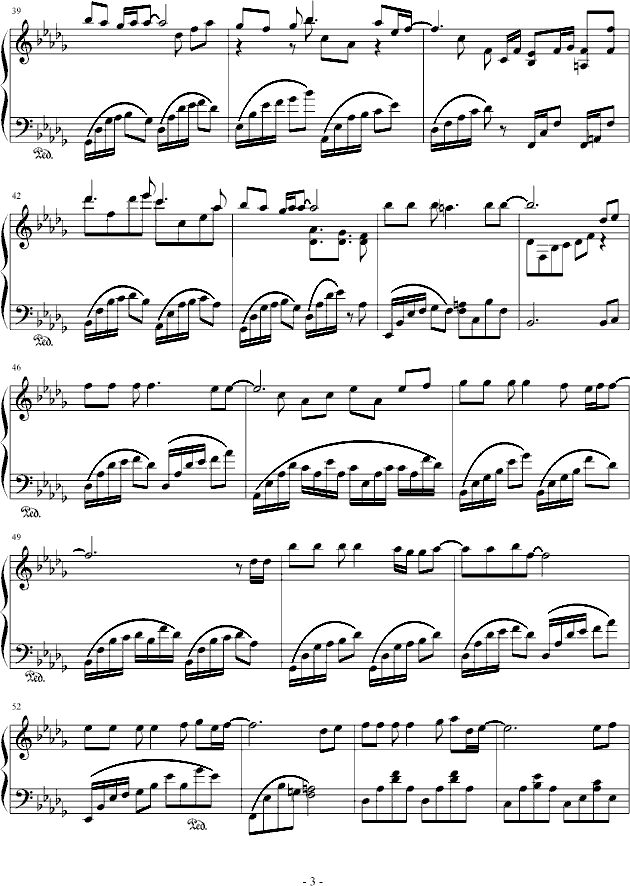 《想爱》钢琴演奏版钢琴曲谱（图3）