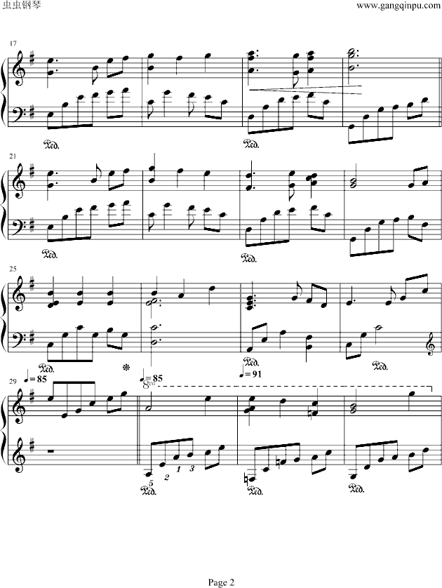 最终幻想10开场音乐钢琴曲谱（图2）
