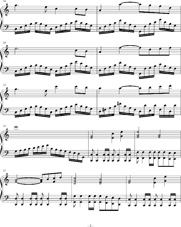 火焰纹章主题曲钢琴版钢琴曲谱（图2）