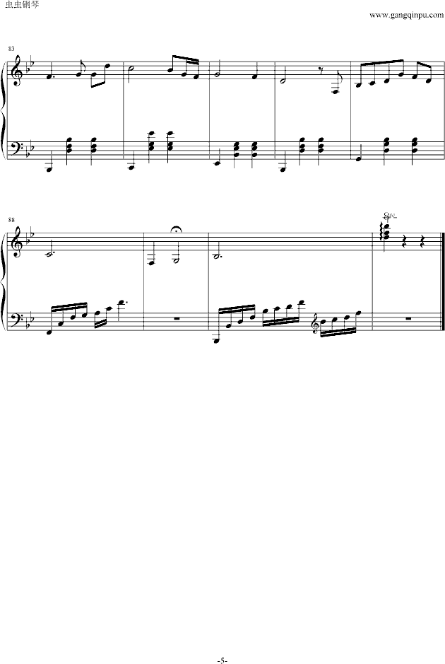 不能说的秘密之《情人的眼泪》钢琴曲谱（图5）