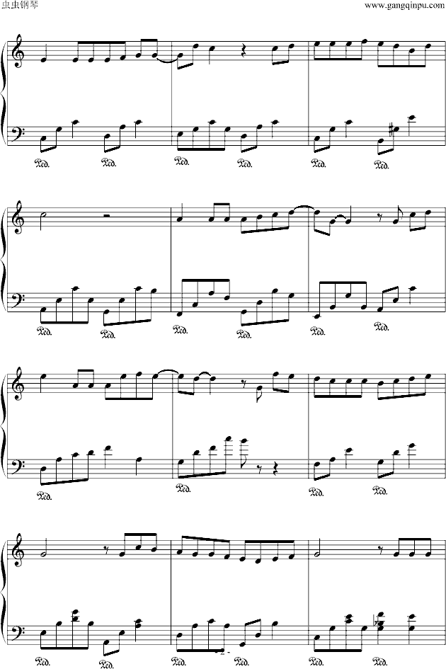 彩虹钢琴曲谱（图2）