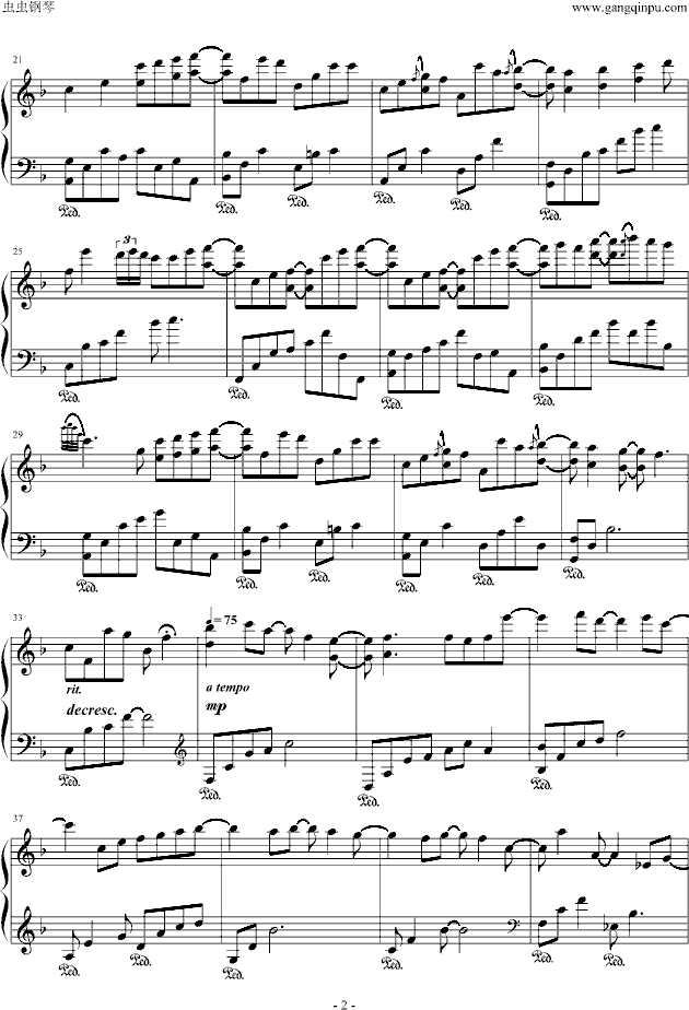 Love me完美演奏版钢琴曲谱（图2）