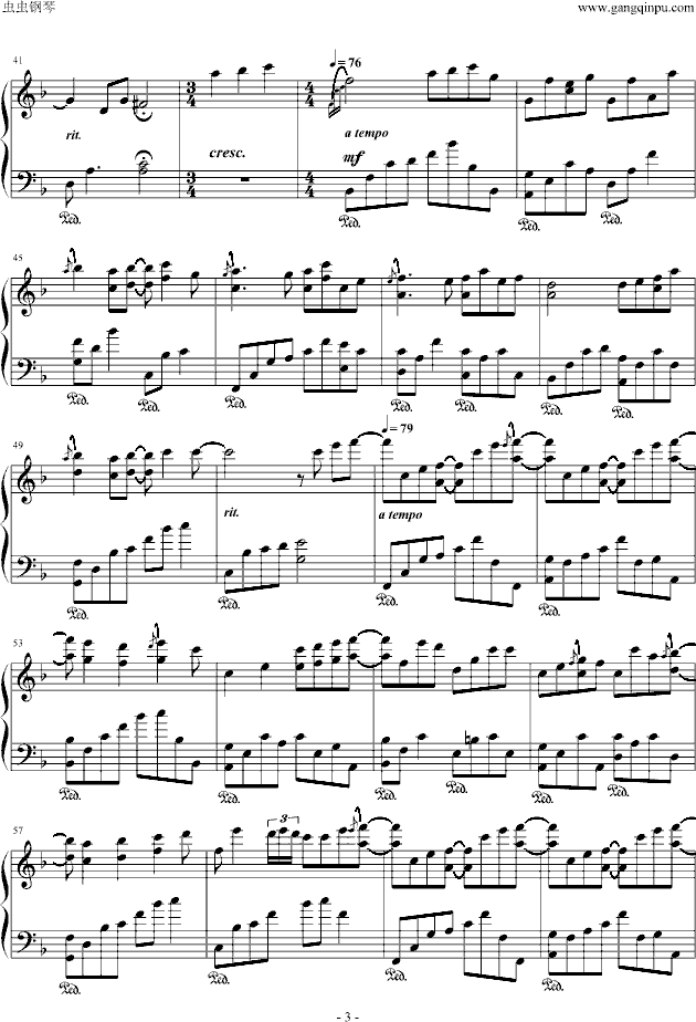 Love me完美演奏版钢琴曲谱（图3）