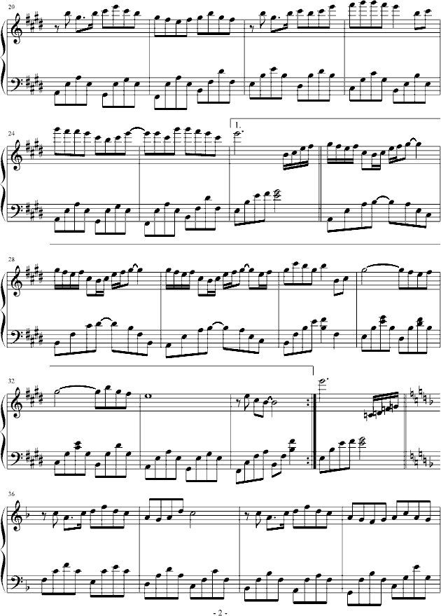 《青衣》钢琴简易演奏版钢琴曲谱（图2）