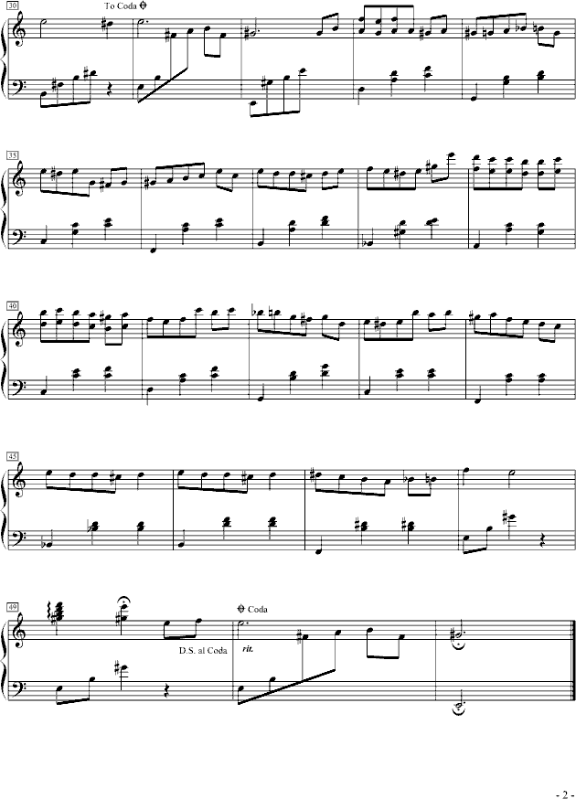 春天华尔兹钢琴曲谱（图2）