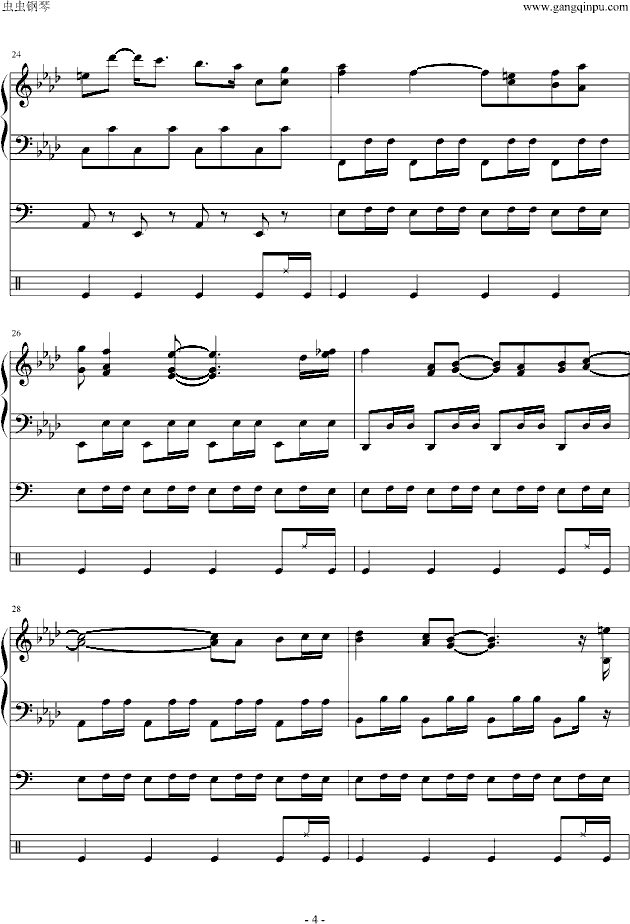 柯南主题曲钢琴曲谱（图4）