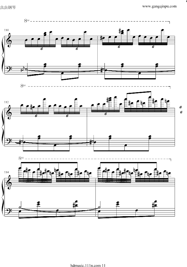 《土耳其进行曲》原版钢琴曲谱（图11）