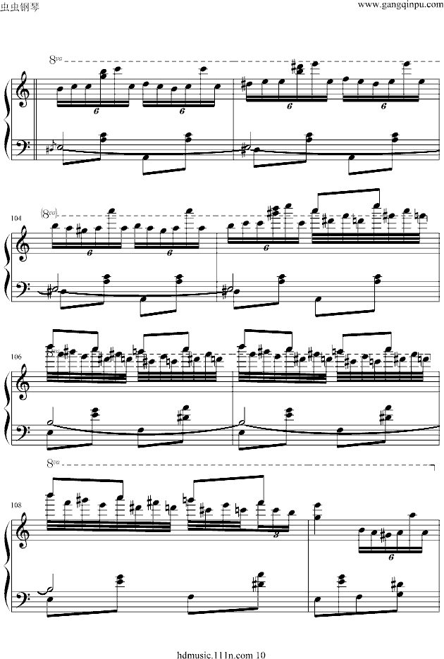 《土耳其进行曲》原版钢琴曲谱（图10）