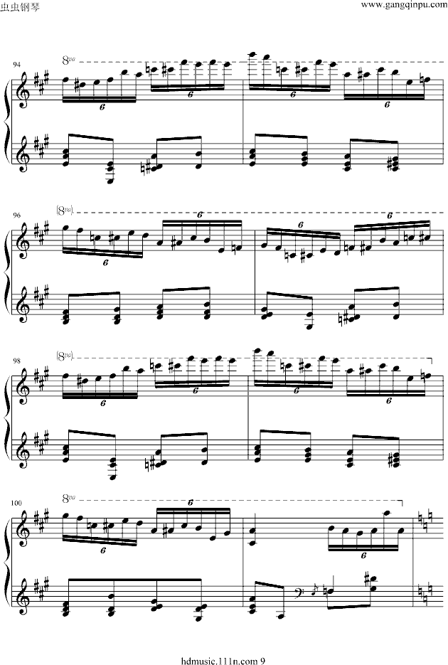 《土耳其进行曲》原版钢琴曲谱（图9）
