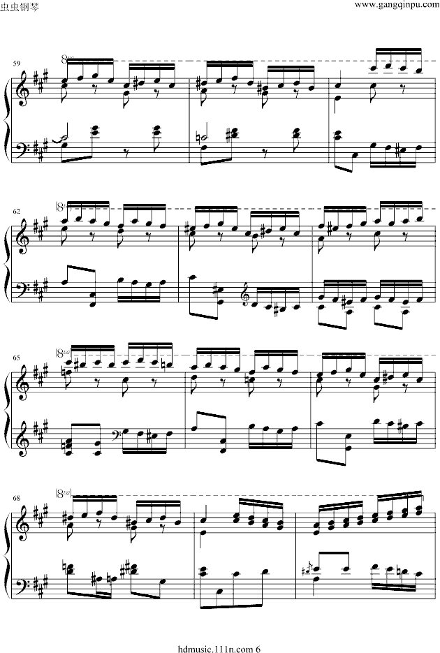 《土耳其进行曲》原版钢琴曲谱（图6）
