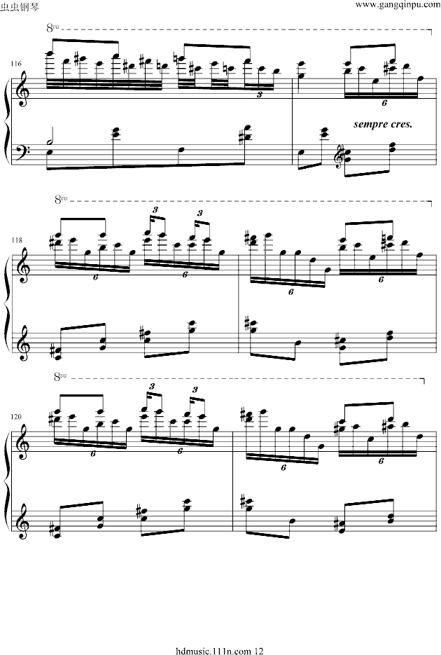 《土耳其进行曲》原版钢琴曲谱（图12）