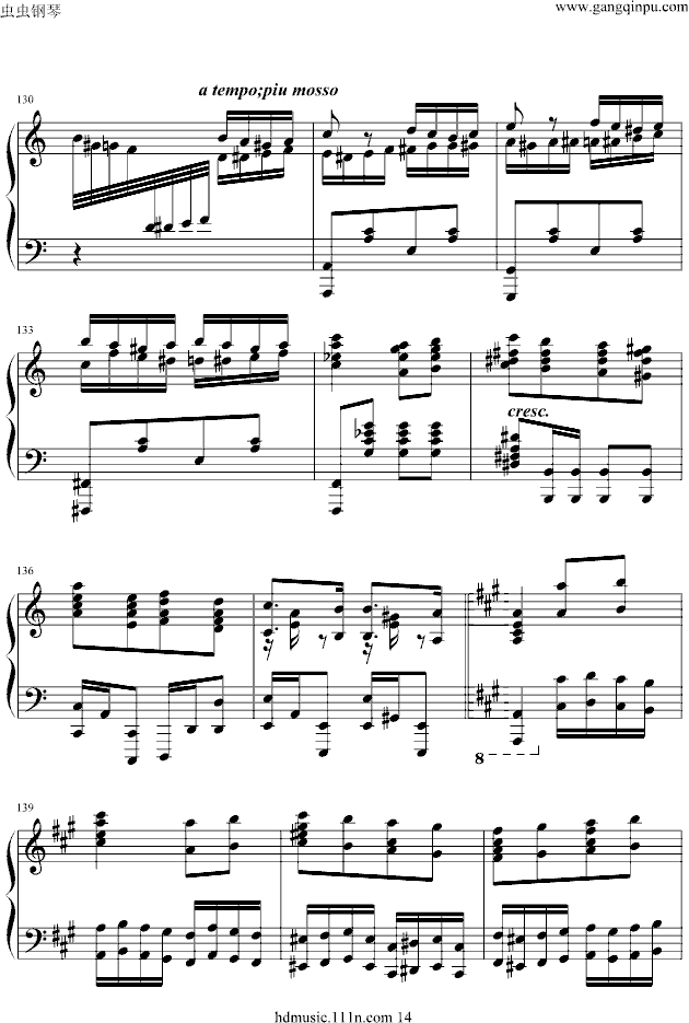 《土耳其进行曲》原版钢琴曲谱（图14）