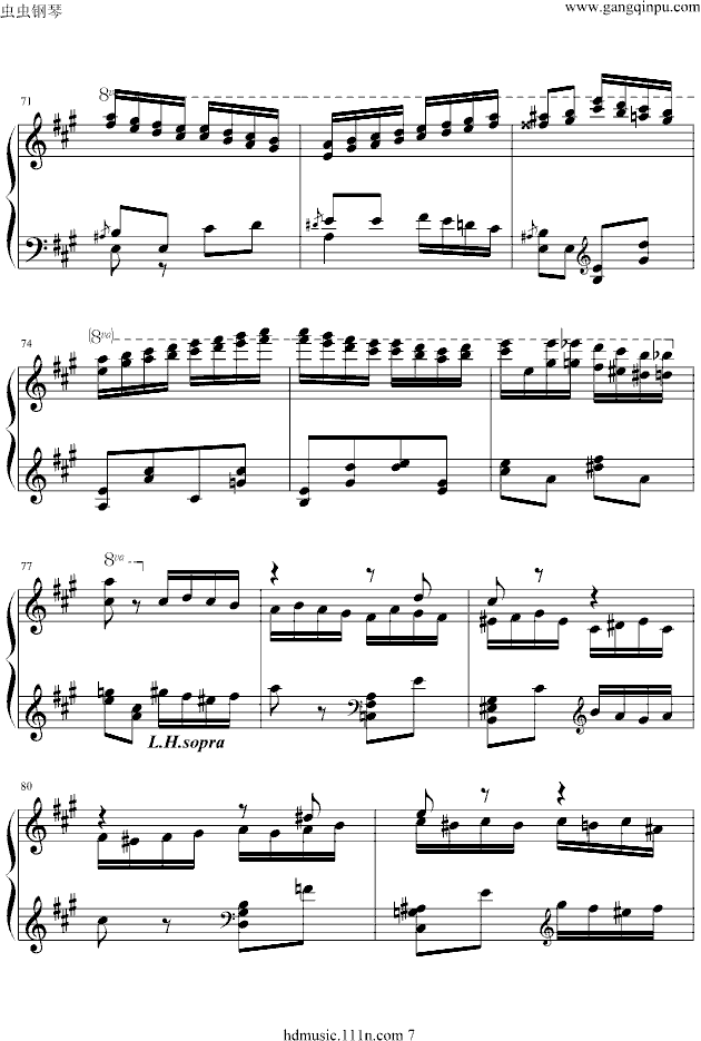 《土耳其进行曲》原版钢琴曲谱（图7）