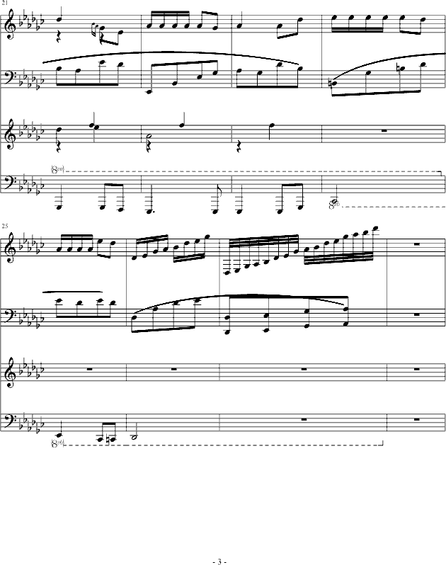 《听风仍是月下荷》古曲版钢琴曲谱（图3）