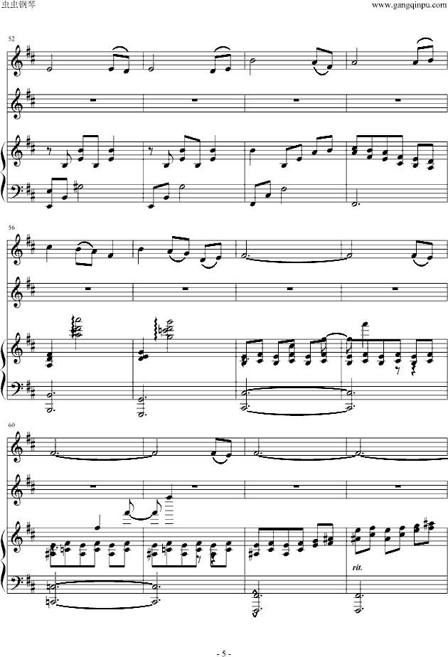 杨柳钢琴曲谱（图5）