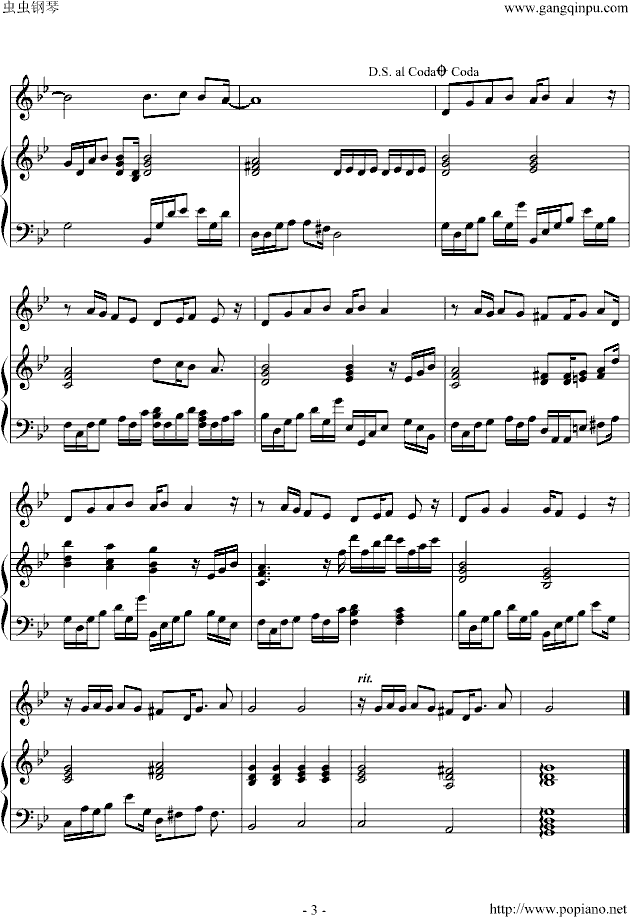 burning钢琴曲谱（图3）