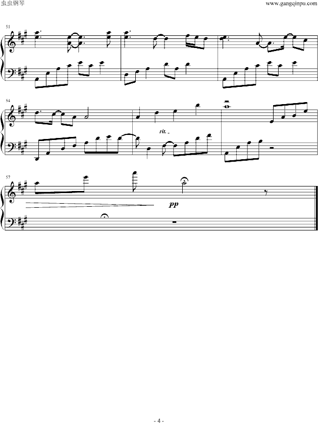 镜中景钢琴曲谱（图4）
