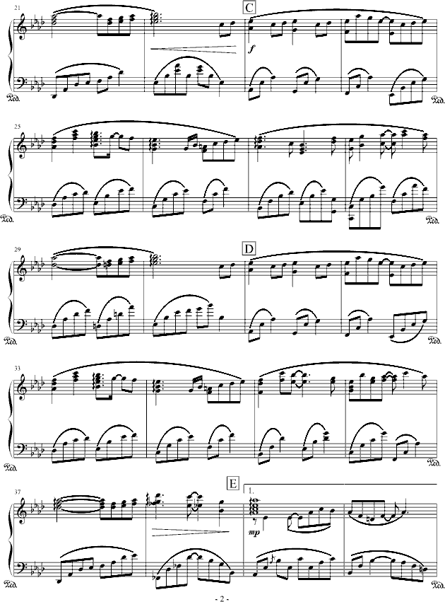 微笑的起点 钢琴演奏版钢琴曲谱（图2）