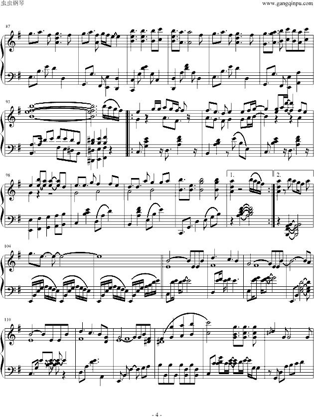 游戏 CLOSE YET DISTANT钢琴曲谱（图4）