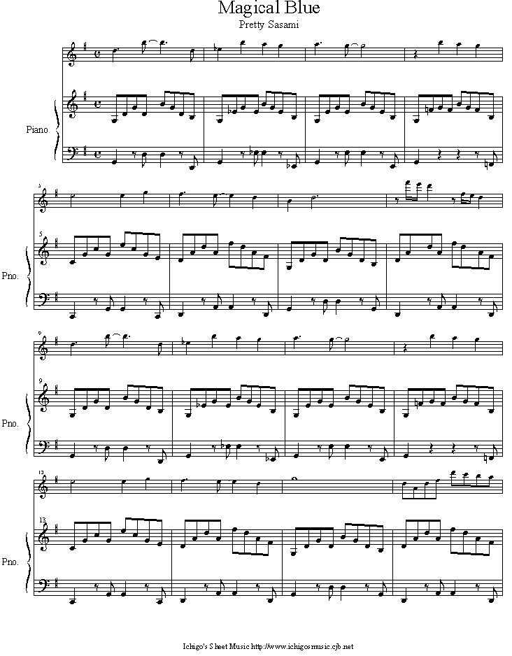 magical_blue钢琴曲谱（图1）