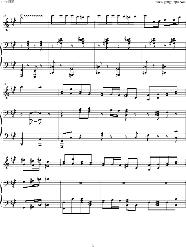 卡门 木琴和钢琴钢琴曲谱（图3）