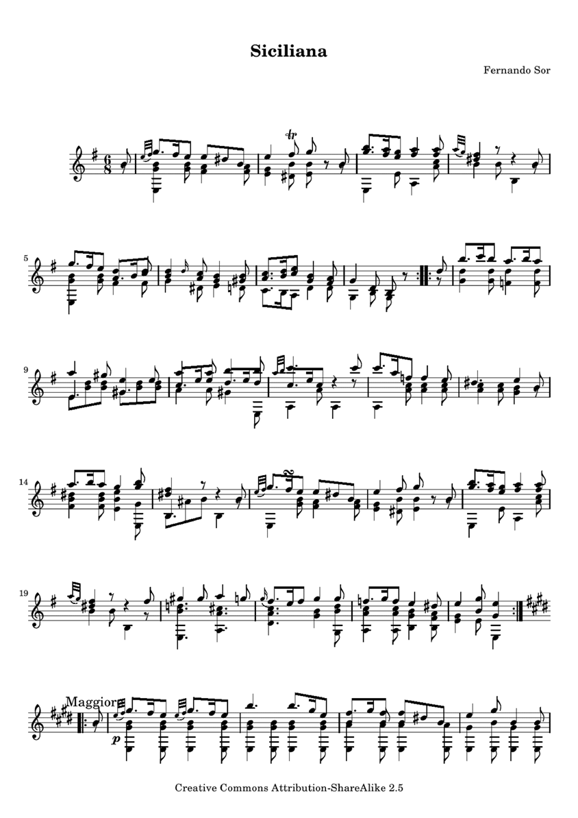 siciliana钢琴曲谱（图1）