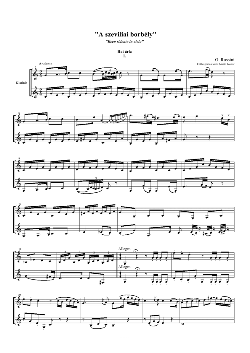 a szeviliai borbely钢琴曲谱（图1）