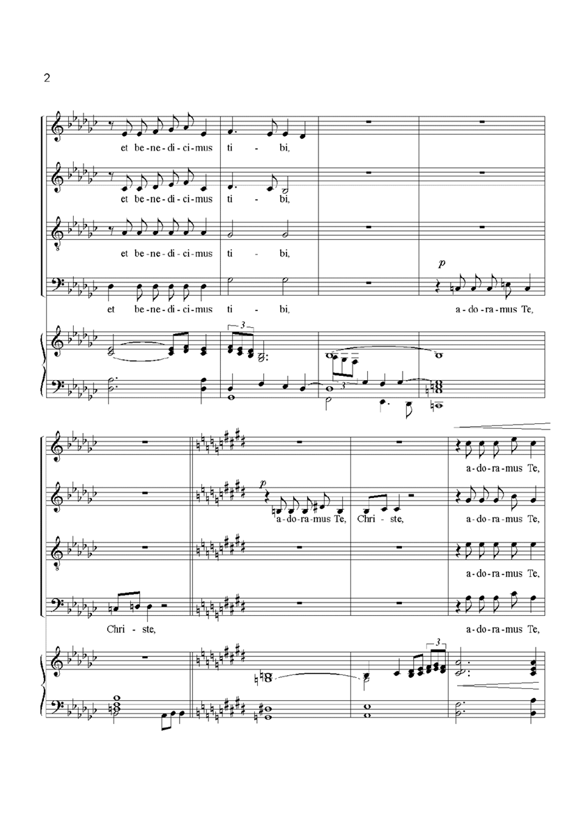 adoramus te钢琴曲谱（图2）
