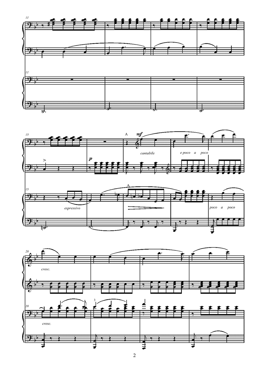 andante gantabile钢琴曲谱（图2）