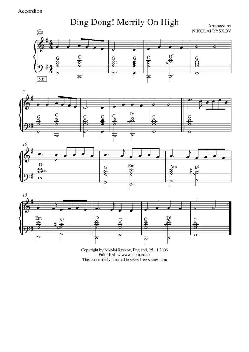 ding-dong-merrily-high钢琴曲谱（图1）
