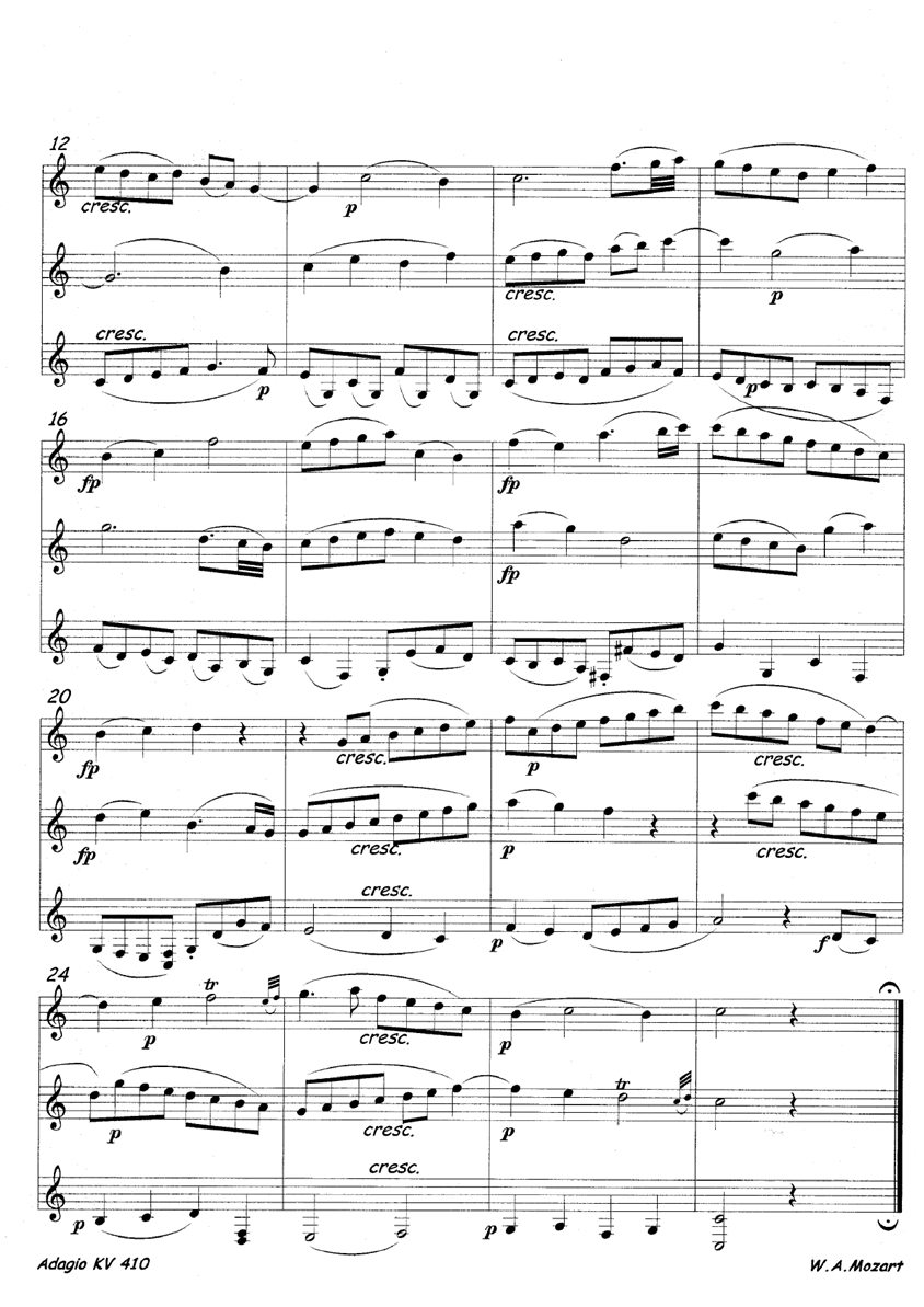adagio kv 410钢琴曲谱（图2）