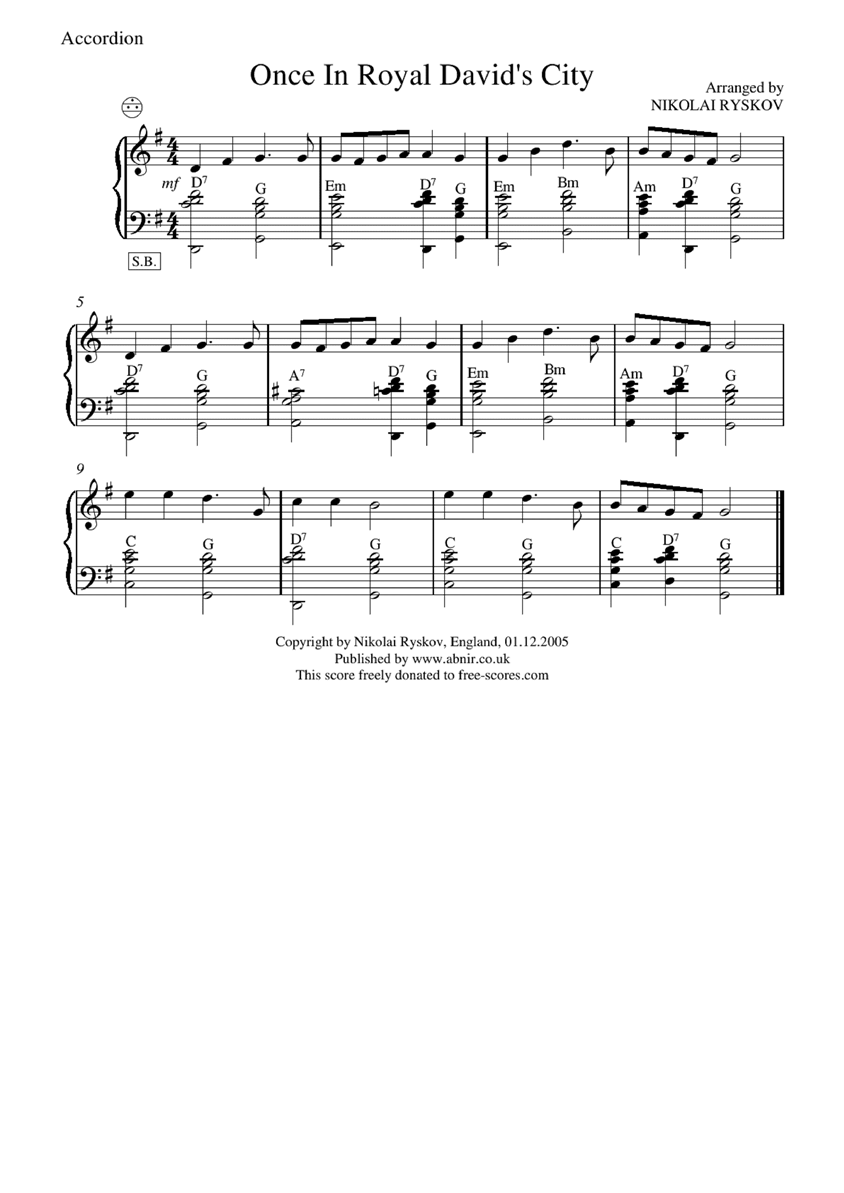 once-royal-david钢琴曲谱（图1）