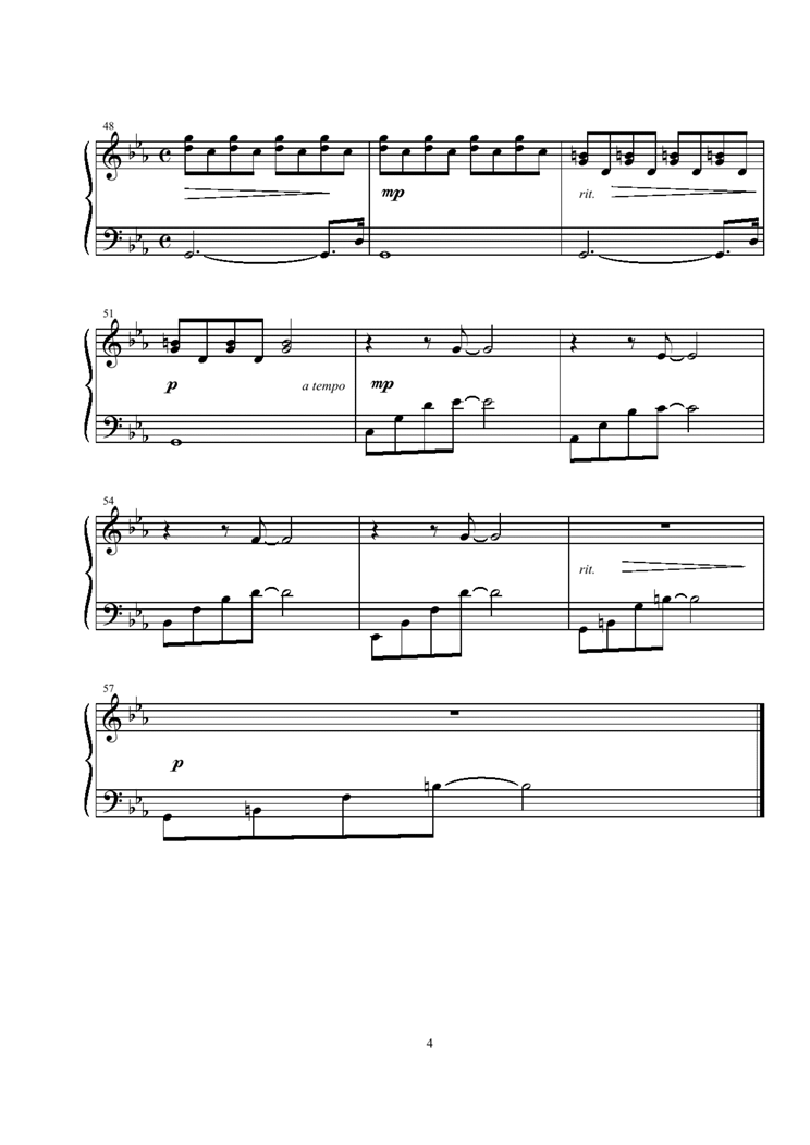 background piano piece钢琴曲谱（图4）