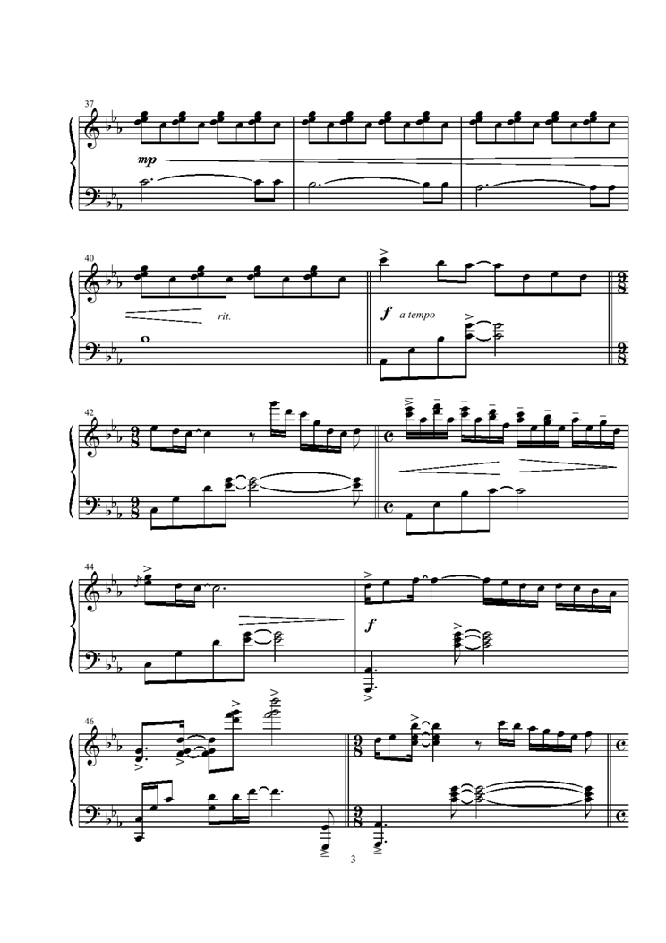 background piano piece钢琴曲谱（图3）