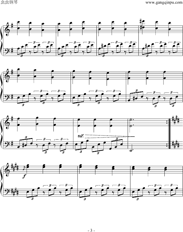 爱的罗曼史钢琴曲谱（图3）