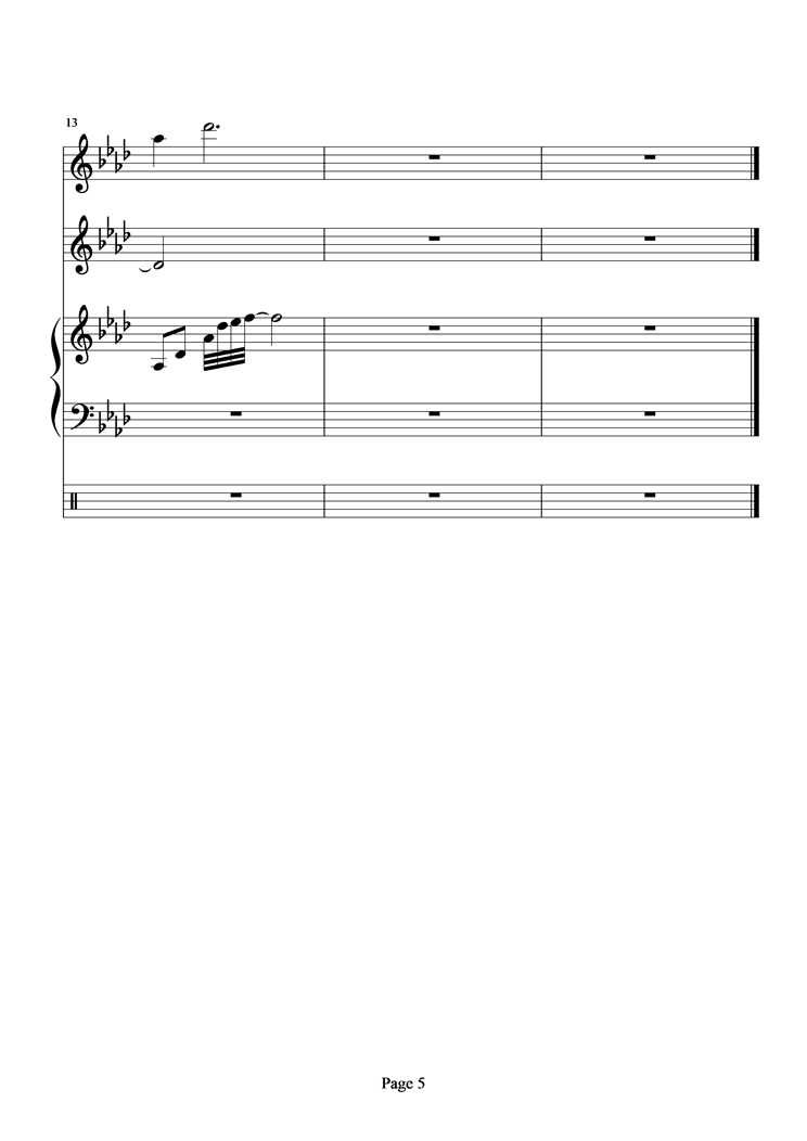 梨涡浅笑钢琴曲谱（图5）