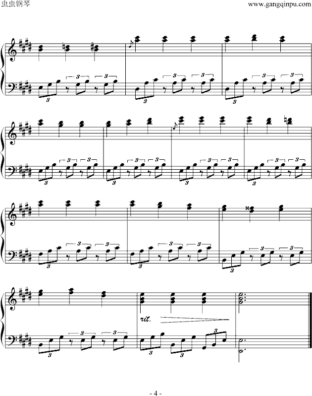 爱的罗曼史钢琴曲谱（图4）