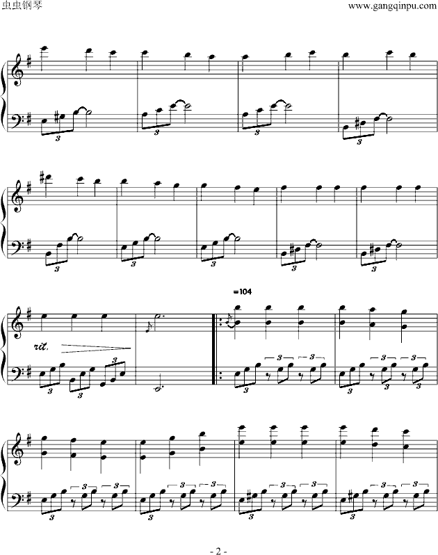 爱的罗曼史钢琴曲谱（图2）