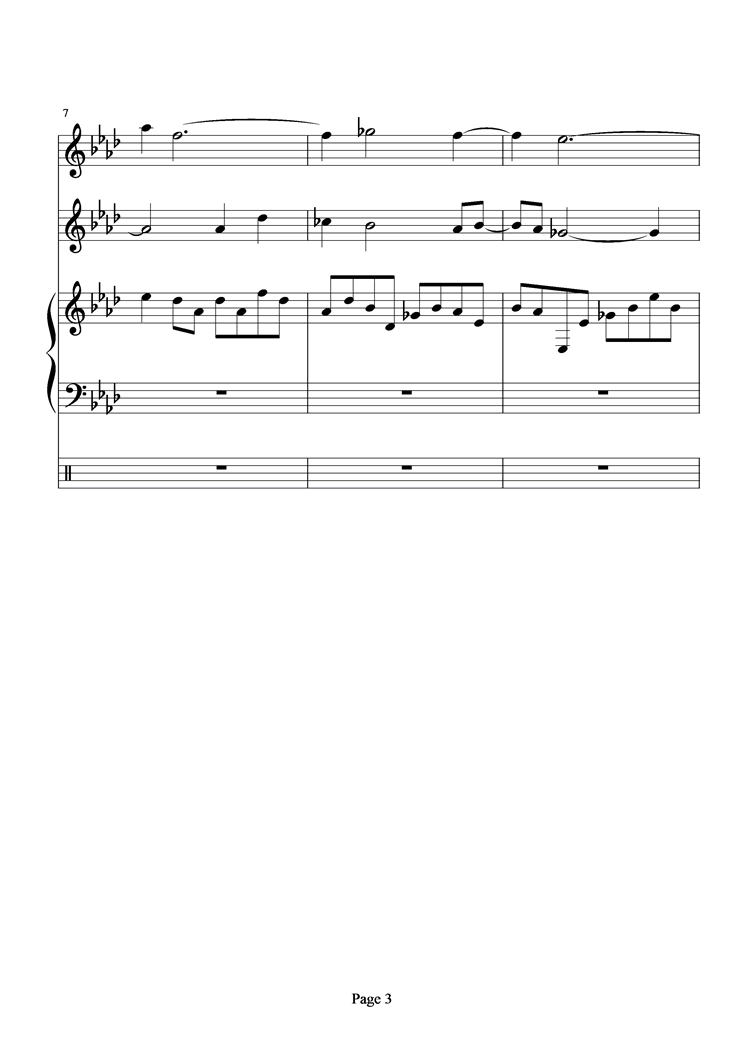梨涡浅笑钢琴曲谱（图3）