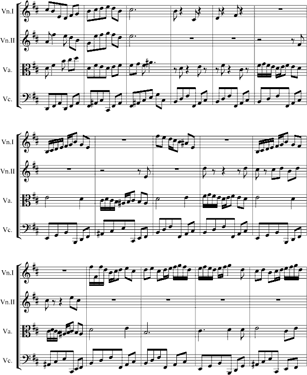 弦乐四重奏钢琴曲谱（图3）