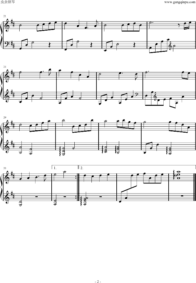 蜗居背景音乐钢琴曲钢琴曲谱（图2）