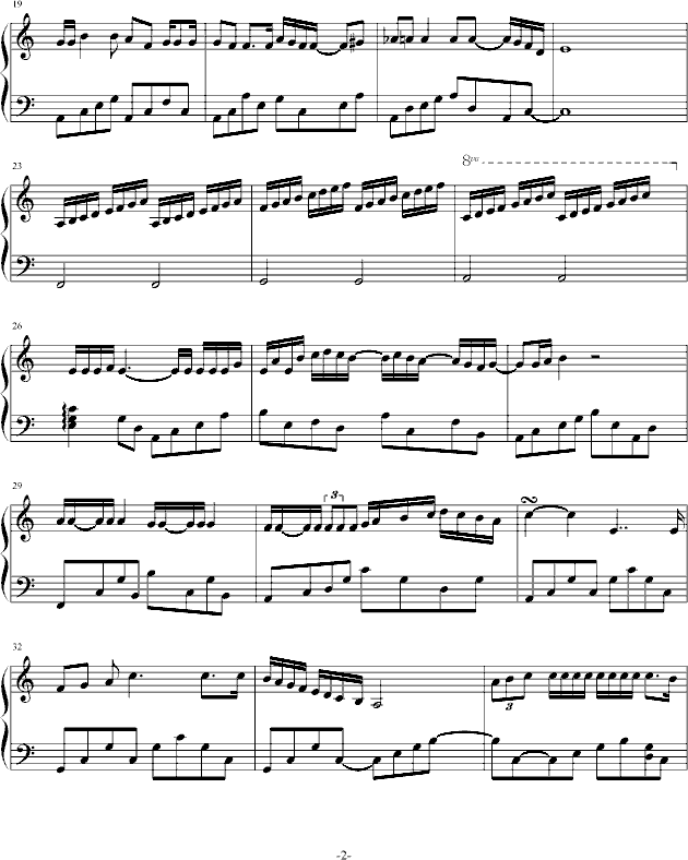 圣御士钢琴曲谱（图2）