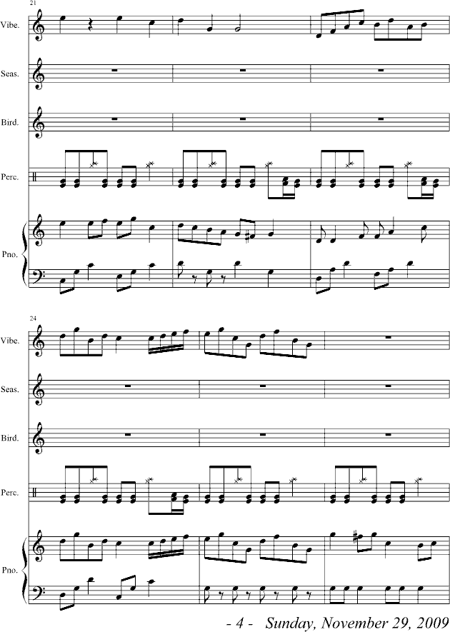 森林物语-雨过天晴钢琴曲谱（图4）