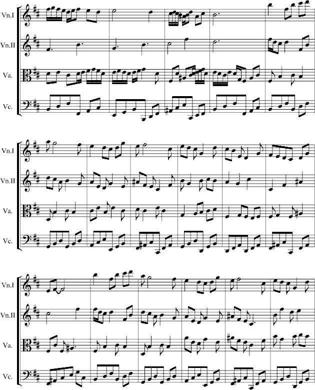 弦乐四重奏钢琴曲谱（图2）